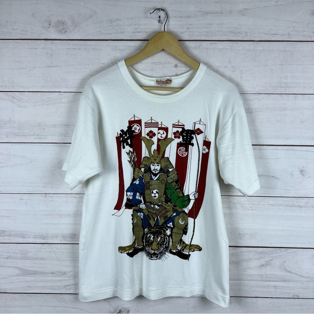 Vintage Japanese Samurai T-Shirt Large